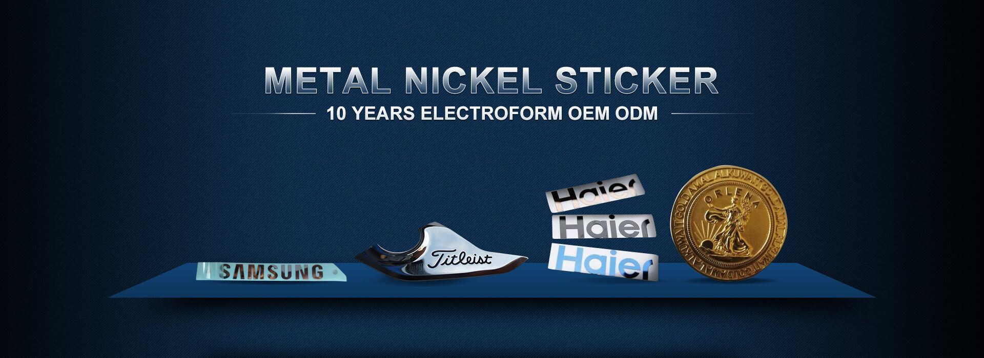 chrome nickel metal sticker